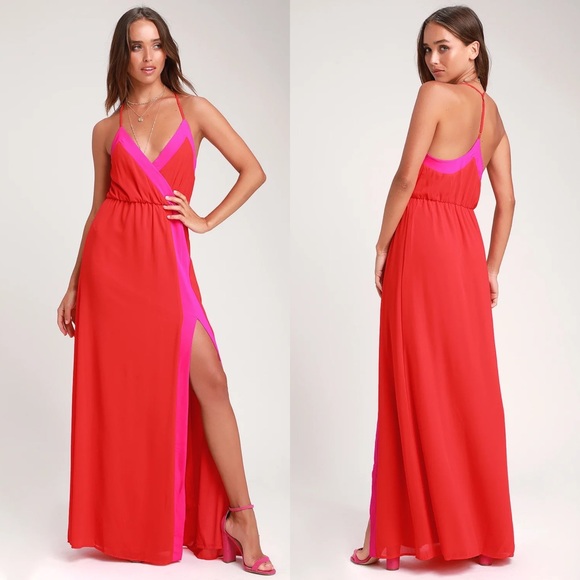 Lulus Dresses & Skirts - Lulus | Bright Side Colorblock Maxi Dress